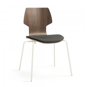 Silla Gràcia Metal textil Mobles 114. Moderna silla para espacios contract.