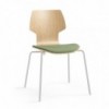 Silla Gràcia Metal textil Mobles 114. Moderna silla para espacios contract.