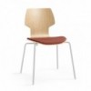 Silla Gràcia Metal textil Mobles 114. Moderna silla para espacios contract.