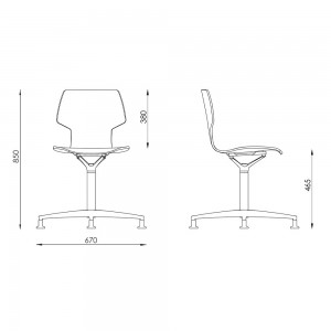 Silla Gràcia Giratoria Textil Mobles 114. Diseño único perfecta para oficinas.