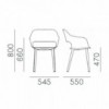 Sillón Babila 2756 de Pedrali. Sillones de diseño. Sillones para salón o comedor.