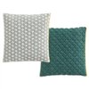 Cojín Silai cuadrado Celadon-green de GAN. Cojines de diseño moderno.