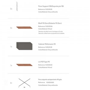 Librería salón Tria 02 de Mobles 114. Complemento de diseño original.