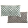 Cojín Silai rectangular Celadon-light grey de GAN. Cojines de diseño.