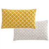 Cojín Silai rectangular Yellow-white de GAN. Cojines de diseño moderno.