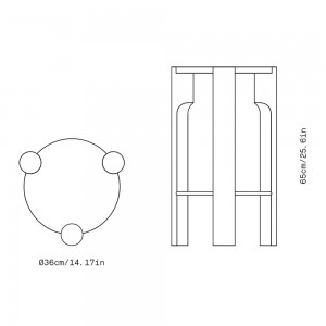 Taburete alto Domus Omelette ed. Tabuete ideal para ambientes interiores.