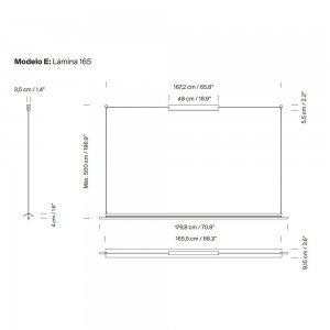 Lámpara suspensión Lámina 165 de Santa & Cole. Lámpara moderna de suspensión.