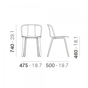 Silla Jamaica 2910 de Pedrali. Sillas madera de diseño moderno. Sillas para salones.