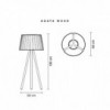 Lámpara Pie Agata Wood Myyour. Lámpara de diseño para interior y exterior.