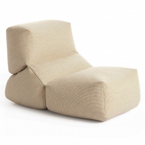 Puff Grapy yellow vichy de GAN. Puff de diseño moderno para jardines.