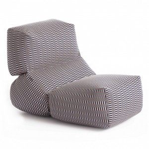 Puf Grapy orange deco de GAN. Puff para jardín. Puff de diseño moderno.