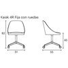 Silla Kaiak 4R Ruedas Enea