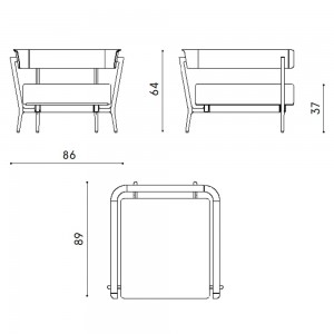 Sillón con Brazos Aikana de diseño moderno para exteriores de Fast. Sillones para terrazas.