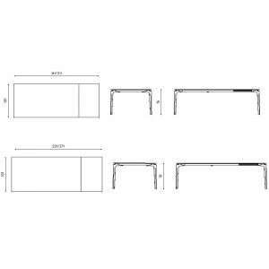 Mesa rectangular extensible Allsize Aluminio moderna de Fast. Mesas para exteriores.