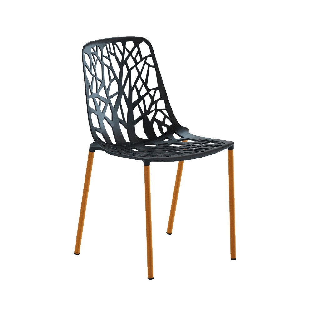 Silla Iroko Forest moderna para ambientes exteriores de Fast. Sillas para terrazas.