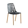 Silla Iroko Forest moderna para ambientes exteriores de Fast. Sillas para terrazas.
