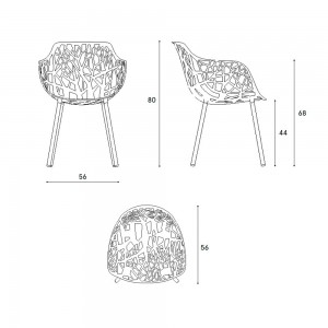 Sillón Iroko Forest ideal para ambientes exteriores de Fast. Sillones para terrazas.