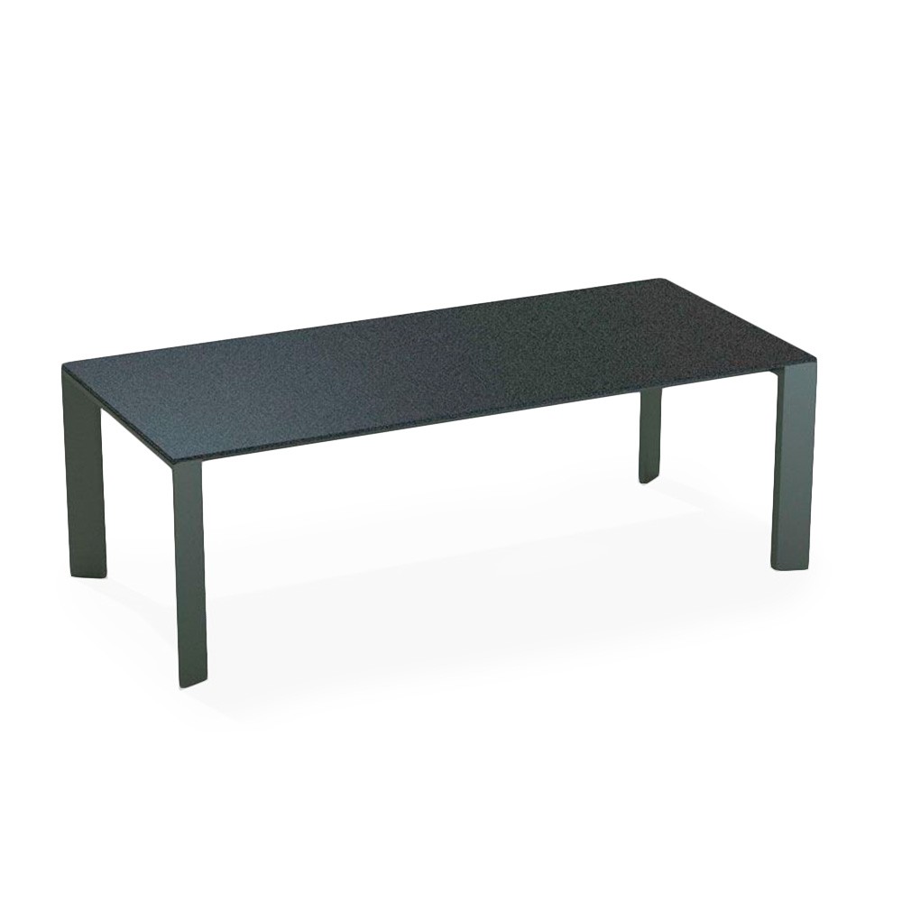 Mesa fija Aluminio Moteado Grande Arche de Fast elegante y moderna. Mesas para exteriores.