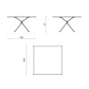 Mesa Moai Cuadrada perfecta para espacios exteriores de Fast. Mesas para terrazas.