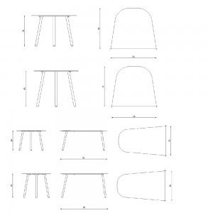 Mesa baja Aluminio Moteado Mosaiko diseñada para espacios exteriores de Fast.