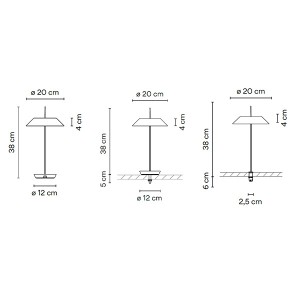 Lámpara sobremesa Mayfair mini Vibia