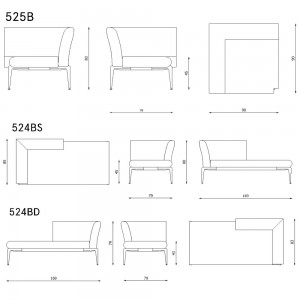 Sofá New Joint de diseño moderno y elegante para exteriores de Fast. Sofás para terrazas.