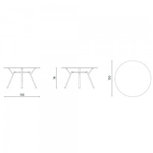 Mesa redonda Radice Quadra perfecta para ambientes exteriores de Fast.