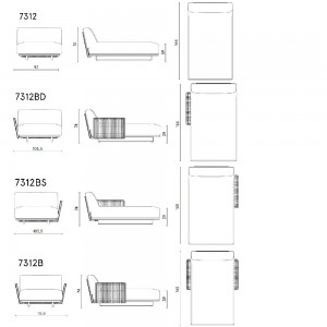 Sofá Solaris Rope de Fast de diseño moderno y elegante para exteriores de Fast. Sofás para terrazas.