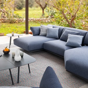 Sofá Solaris Rope de Fast de diseño moderno y elegante para exteriores de Fast. Sofás para terrazas.