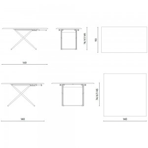 Mesa Zebra Regulable de Exterior Resistente a Todas las Estaciones catalogo Fast.