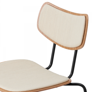 Silla Vega VLA26P Carl Hansen and Son - Roble barniz Acero negro Tapiz Mood 01104