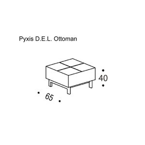 Puff Pyxis de Innovation Living. Puffs de diseño cómodo y elegante para salón.
