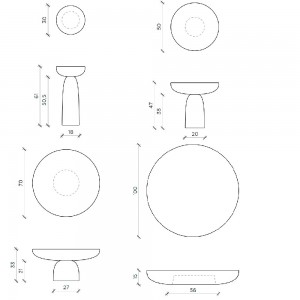 Mesa auxiliar Olo de Mogg. Mesas auxiliares de diseño moderno y elegante.