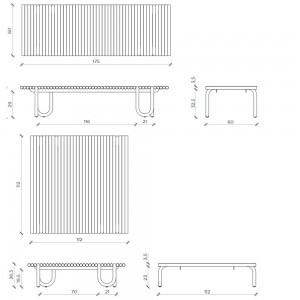 Mesa centro Pipelines para salón de Mogg. Mesas de diseño original y auténtico.