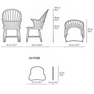 Sillón Windsor FH38 Carl Hansen and Son