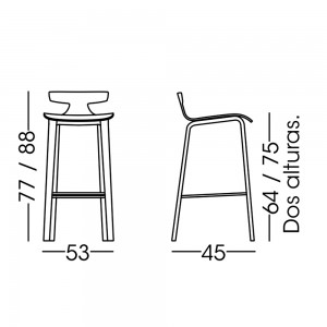 Taburete Karen madera Doos