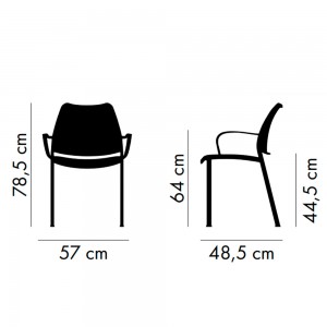 Sillón Gas Negro Tapizado Stua