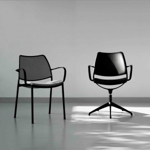 Sillón Gas Negro Tapizado Red Stua