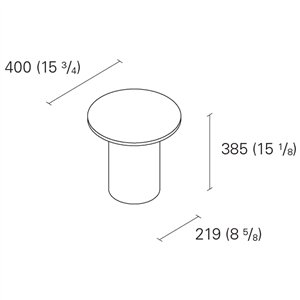 Mesa auxiliar Enoki Metal e15