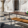 Mesa Slim rectangular cerámica Outdoor Sovet Italia