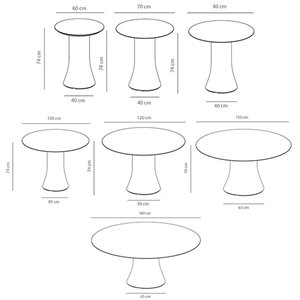 Mesa Cambio redonda Outdoor Viccarbe