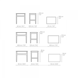 Mesa auxiliar Nesting Tables CH004 Carl Hansen and Son