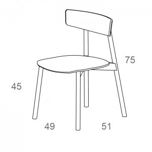 Silla Kol patas de madera Treku