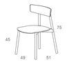 Silla Kol patas de madera Treku