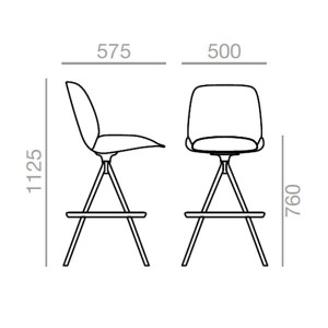 Taburete Nuez respaldo alto BQ-2768 Oferta Andreu World