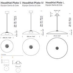 Lámpara suspensión HeadHat Plate SantaCole