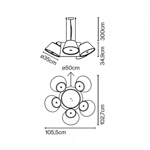 Lámpara suspensión Tam Tam 5 Marset
