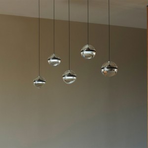 Lámpara moderna de suspensión modular Limbus LED de Emanuele Ricci y Lumina.