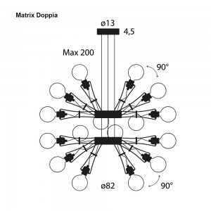 Lámpara suspensión Matrix Doppia de Lumina. Lámparas modernas de diseño.