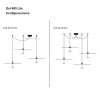 Lámparas modernas de suspensión Dot 600 Lite (dos configuraciones) de Lumina.